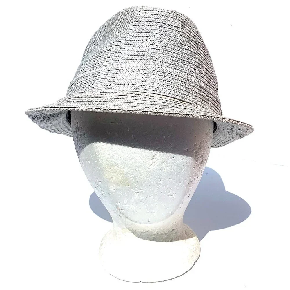 Bailey of Hollywood “Billy” Braided Trilby Fedora, Light Grey Large - Picture 1 of 9
